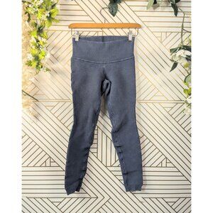 CARBON38 Women's Blue Cotton Thick Cropped Leggings Size Small